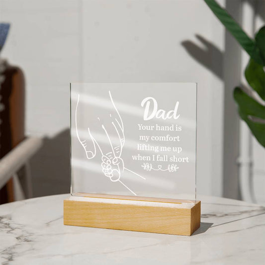 Celebrating Fatherhood with the Dad Your Hand Is My Comfort Plaque