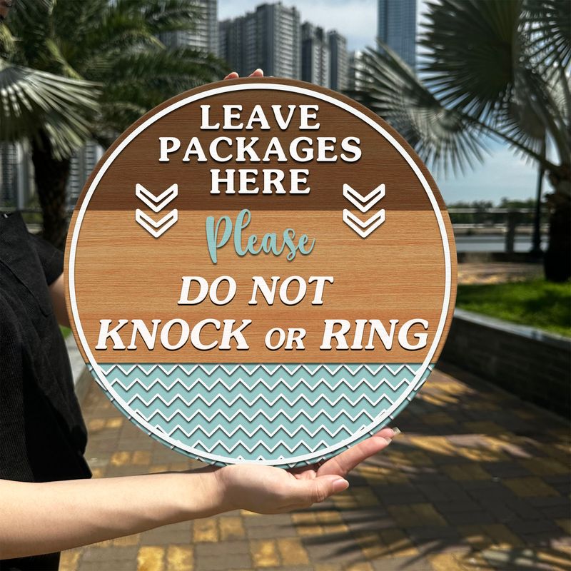 Leave Packages Here Door Sign