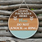 Leave Packages Here Door Sign