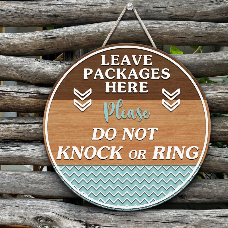 Leave Packages Here Door Sign