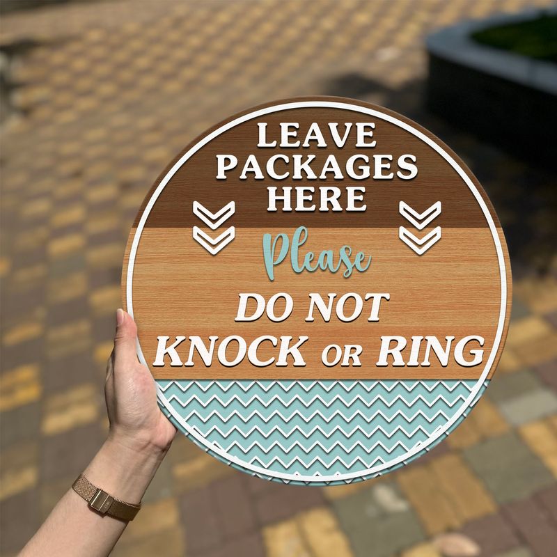 Leave Packages Here Door Sign