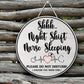 Nurse Sleeping Door Sign, Night Shift Nurse Round Sign, Do Not Disturb Sign for Nurse