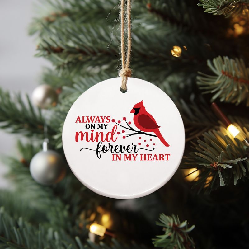 Always On My Mind Forever In My Heart Ornament, Christmas Gift Ornament, Christmas Decoration