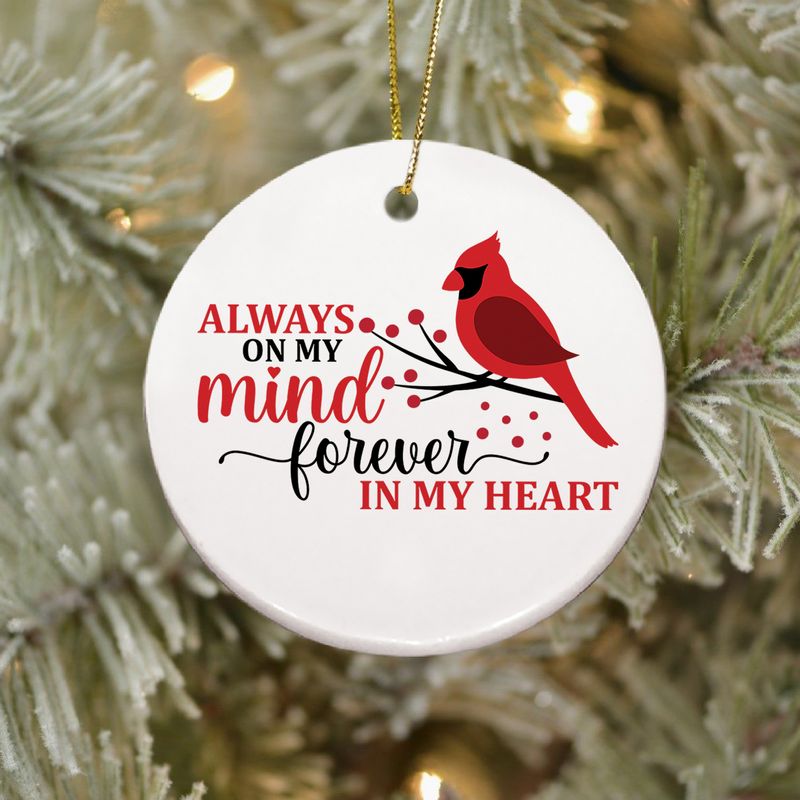 Always On My Mind Forever In My Heart Ornament, Christmas Gift Ornament, Christmas Decoration