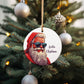 Hand-Painted Santa Claus Ceramic Ornament - 3" Glossy Christmas Decoration