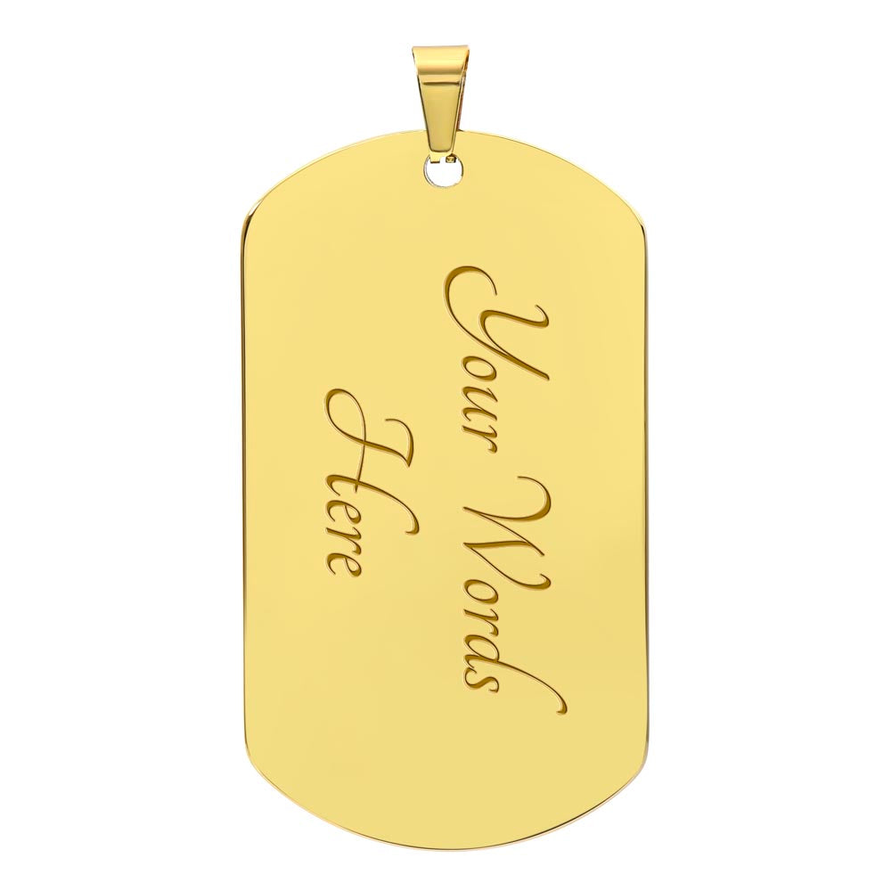 Dog Tag for Son from Dad - Luxury Military Necklace