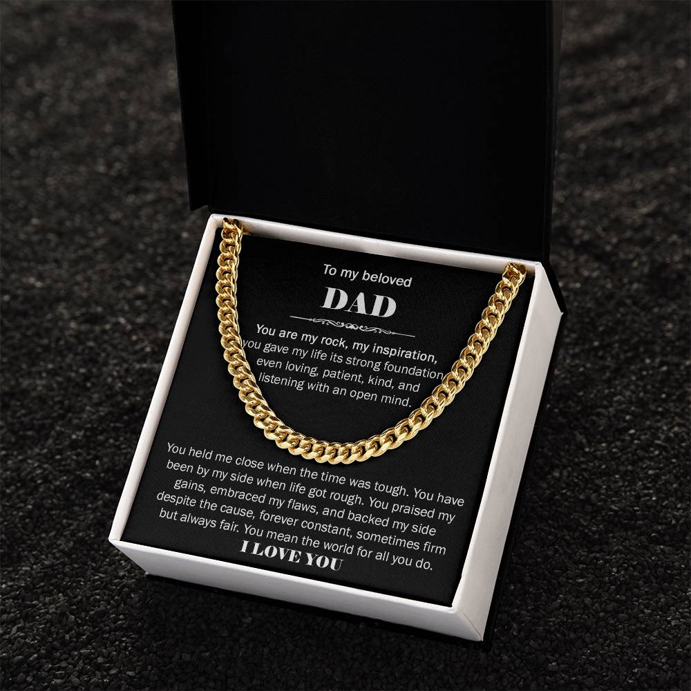 To My Beloved Dad - Cuban Link Chain