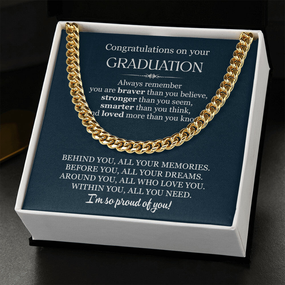 GRANDUATION GIFTS FOR HIM - CUBAN LINK CHAIN