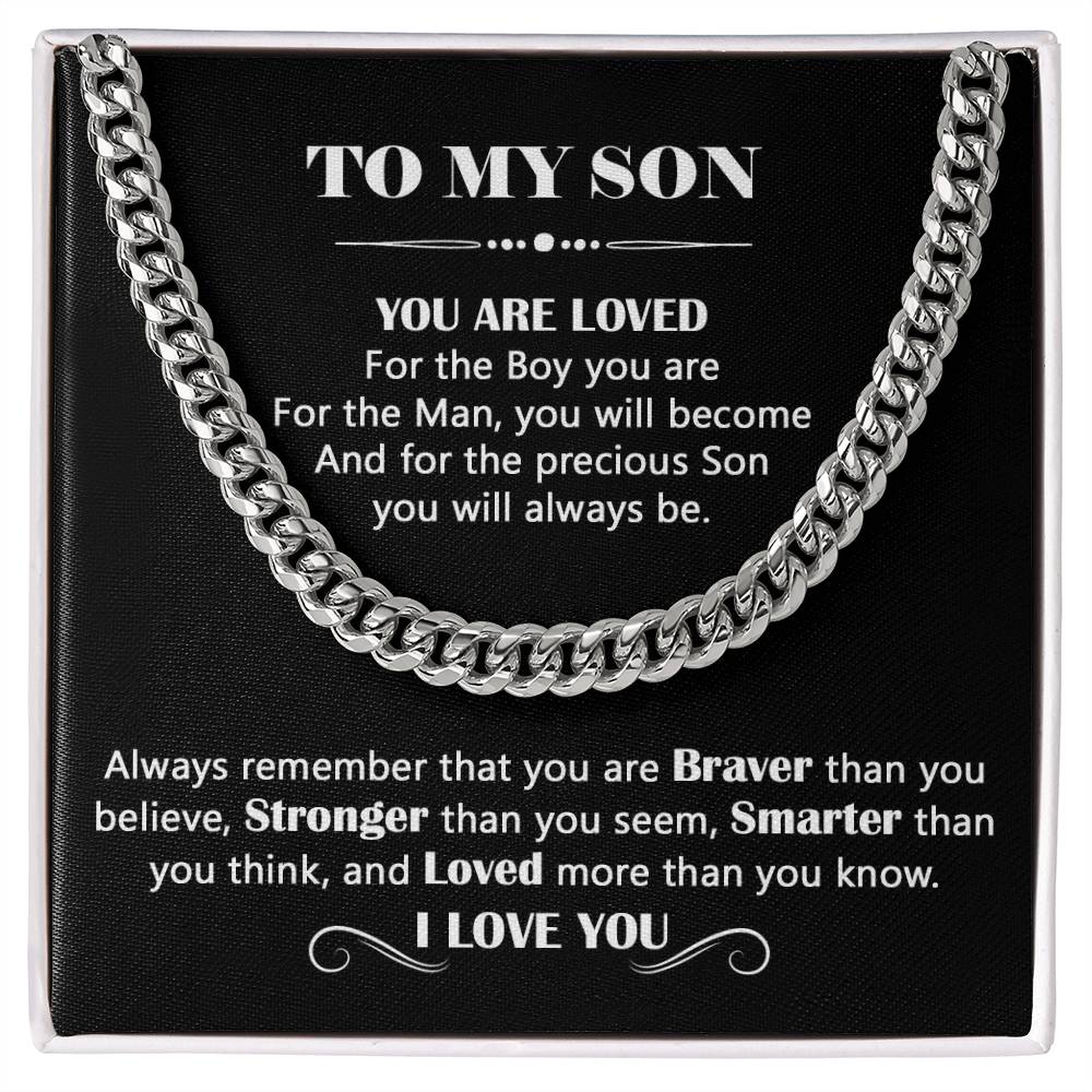 Gift for Son - To My Son - You Are Loved - Cuban Link Chain