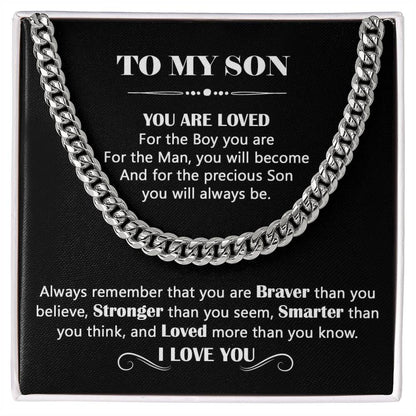 Gift for Son - To My Son - You Are Loved - Cuban Link Chain