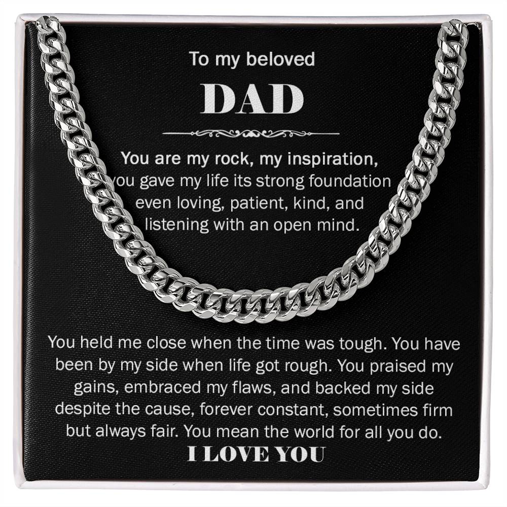 To My Beloved Dad - Cuban Link Chain