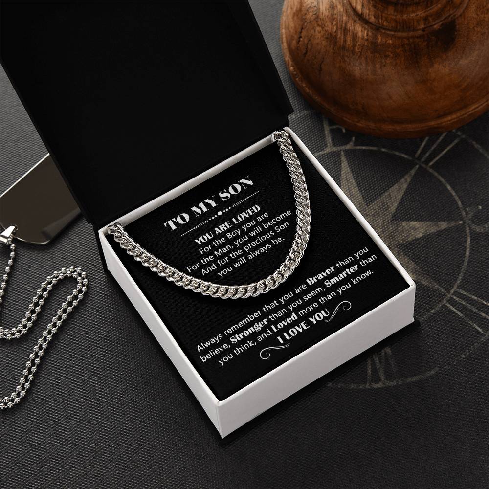 Gift for Son - To My Son - You Are Loved - Cuban Link Chain