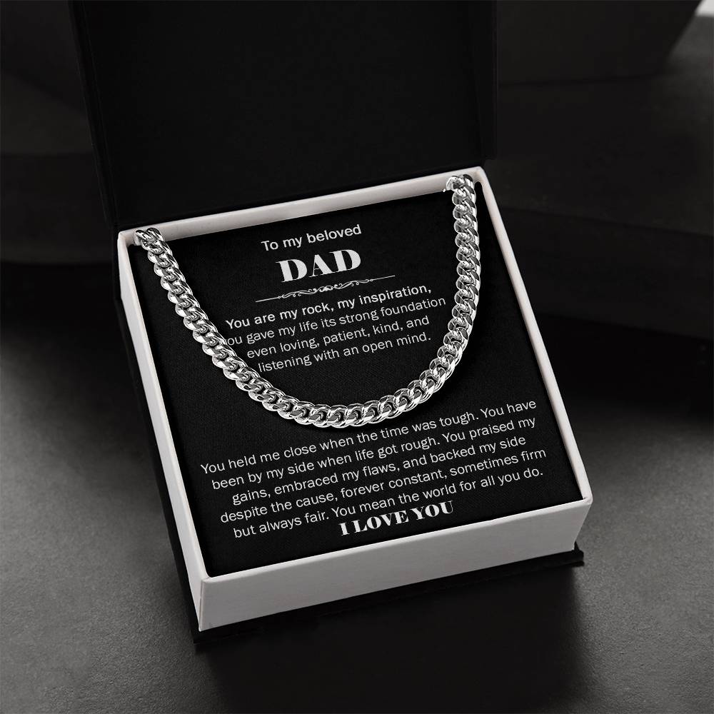 To My Beloved Dad - Cuban Link Chain