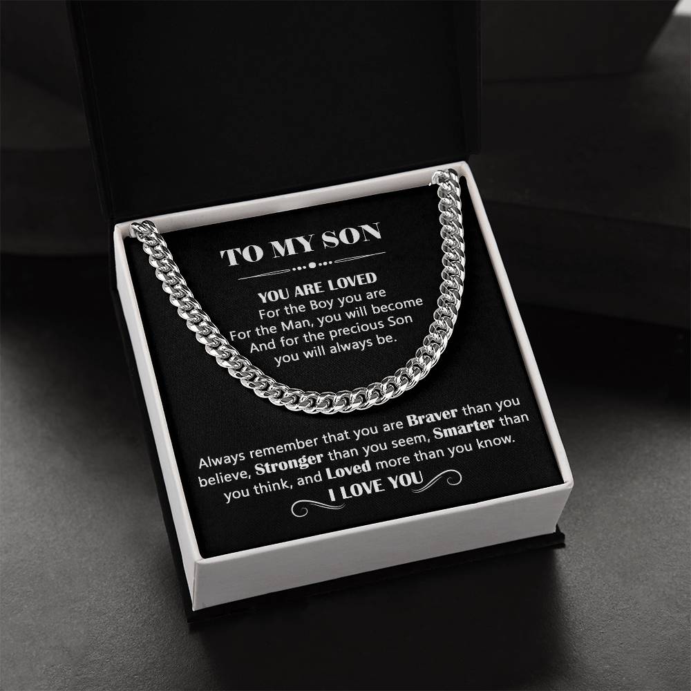 Gift for Son - To My Son - You Are Loved - Cuban Link Chain