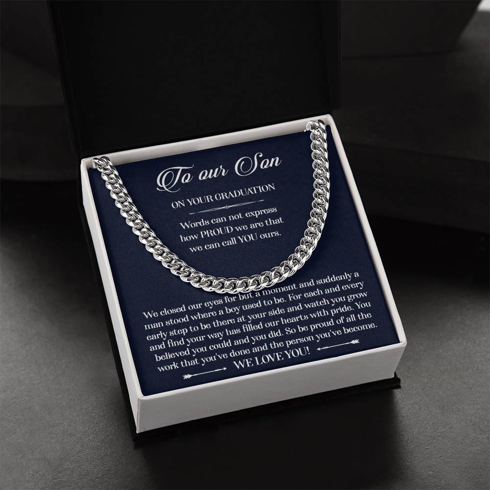 To Our Son On Your Graduation - Cuban Link Chain