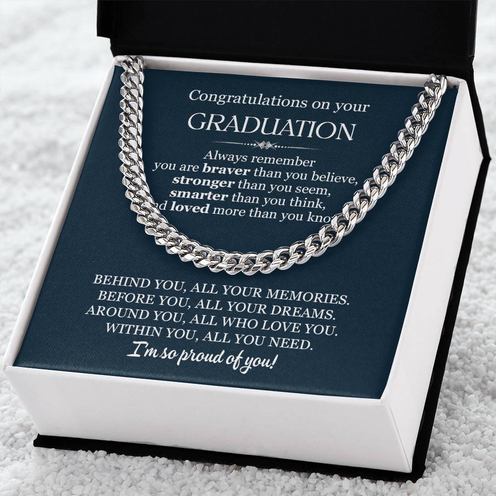 GRANDUATION GIFTS FOR HIM - CUBAN LINK CHAIN