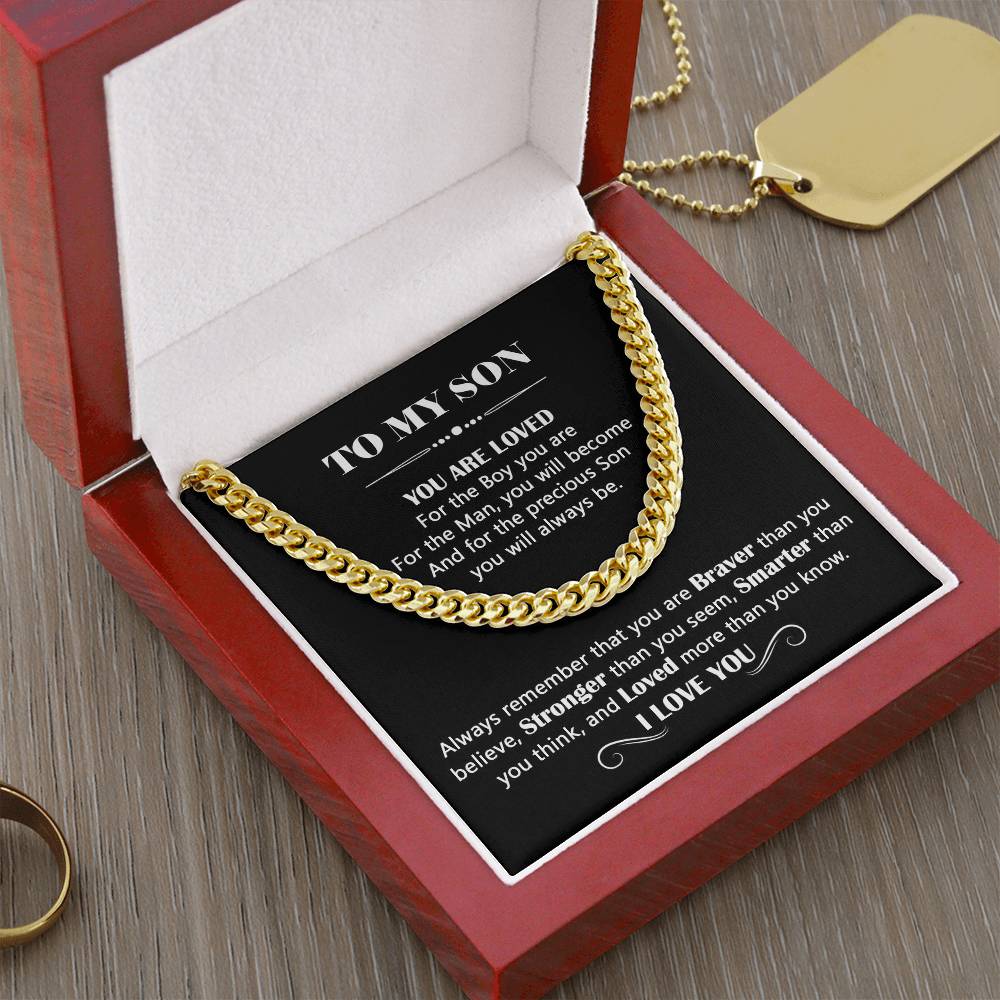 Gift for Son - To My Son - You Are Loved - Cuban Link Chain