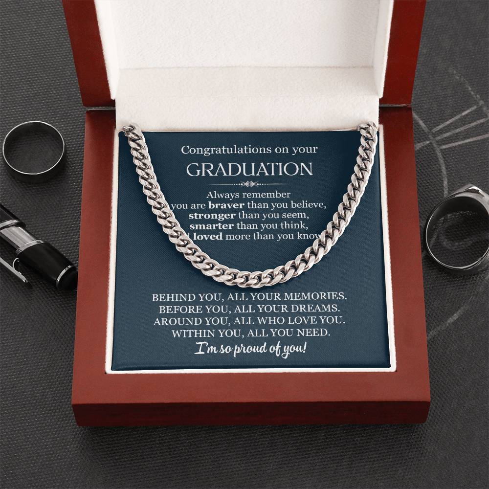 GRANDUATION GIFTS FOR HIM - CUBAN LINK CHAIN