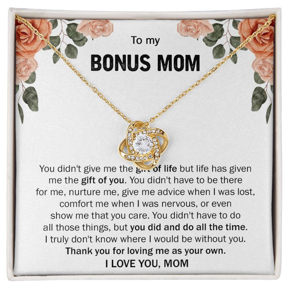 Gift for Bonus Mom - Love Knot Necklace