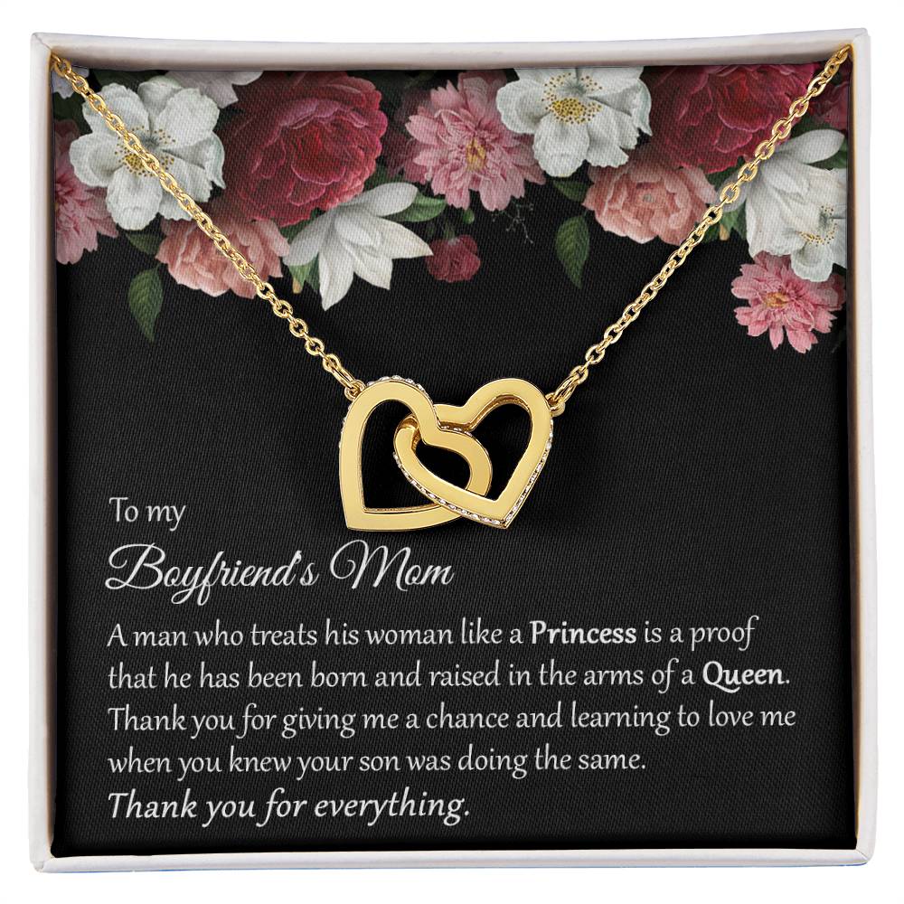 To My Boyfriend's Mom - Interlocking Hearts Necklace