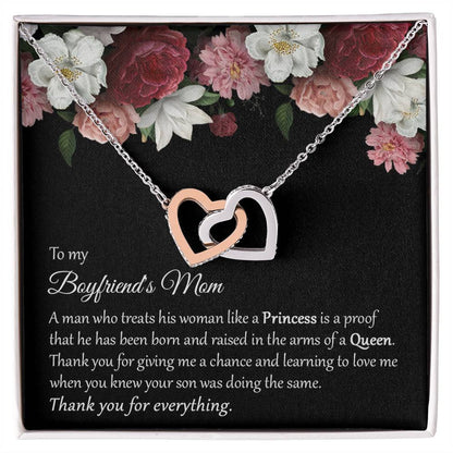 To My Boyfriend's Mom - Interlocking Hearts Necklace