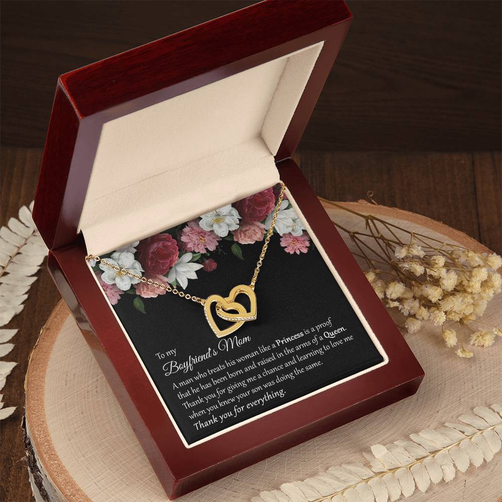 To My Boyfriend's Mom - Interlocking Hearts Necklace