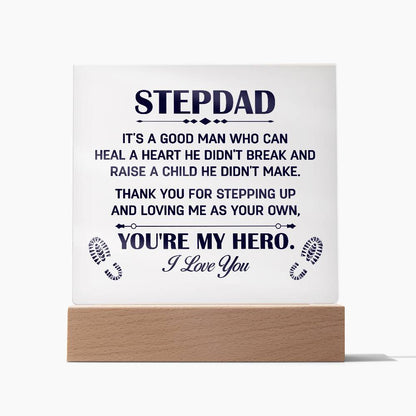 Gift for Stepdad - Square Acrylic Plaque