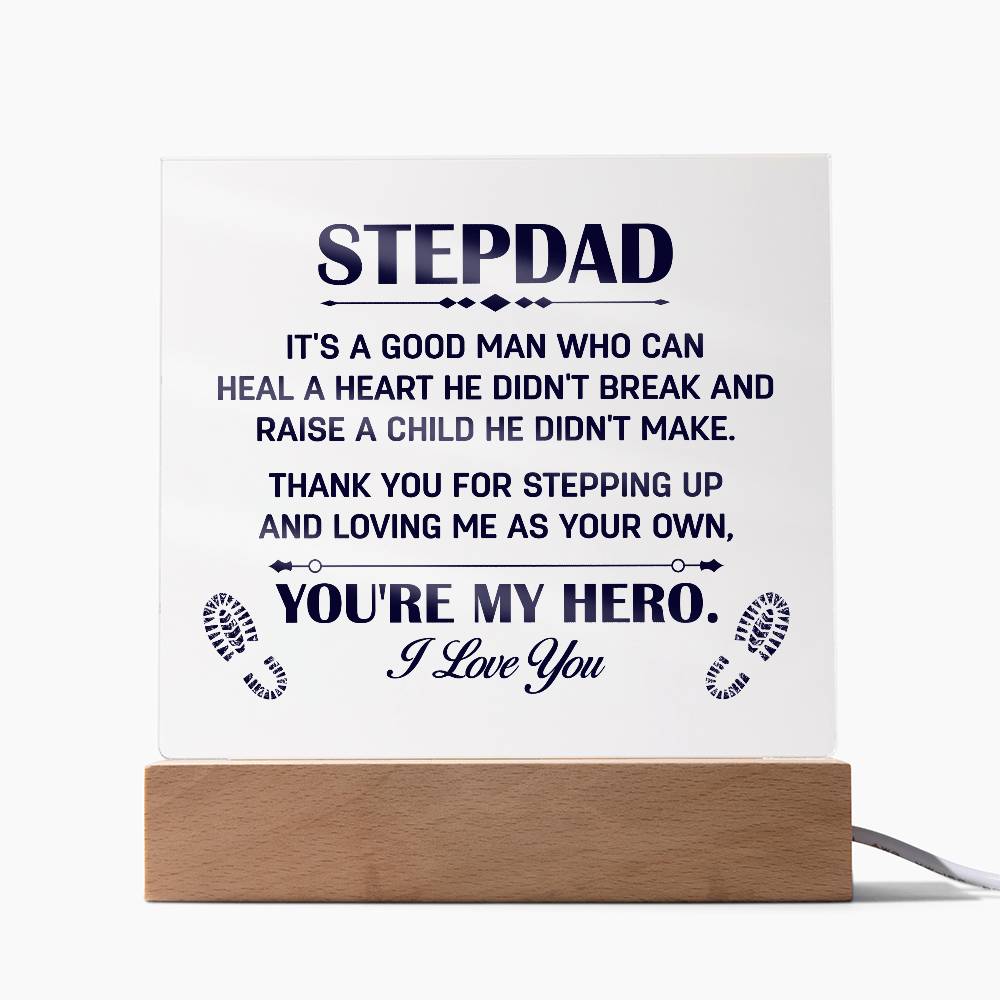 Gift for Stepdad - Square Acrylic Plaque