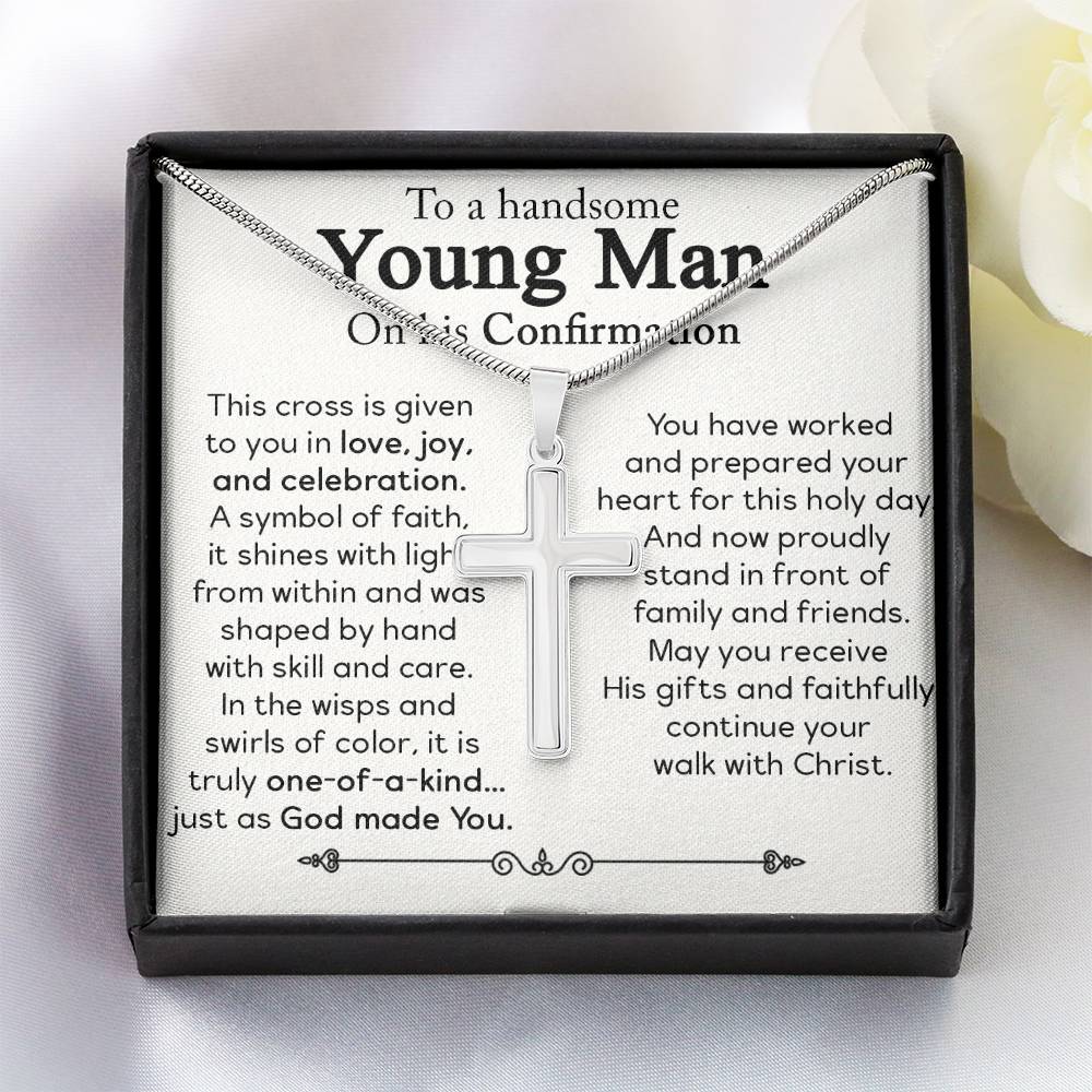 To a Handsome Young Man On His Confirmation - Cross Necklace