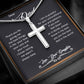 Gift for Dad from Daughter - Stainless Steel Cross Necklace