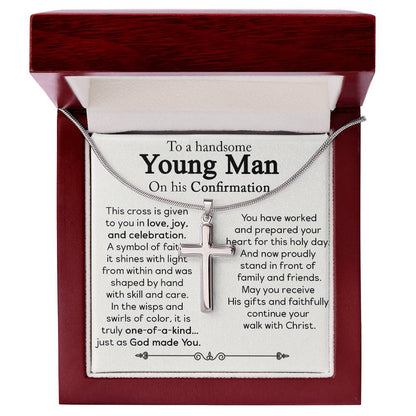 To a Handsome Young Man On His Confirmation - Cross Necklace